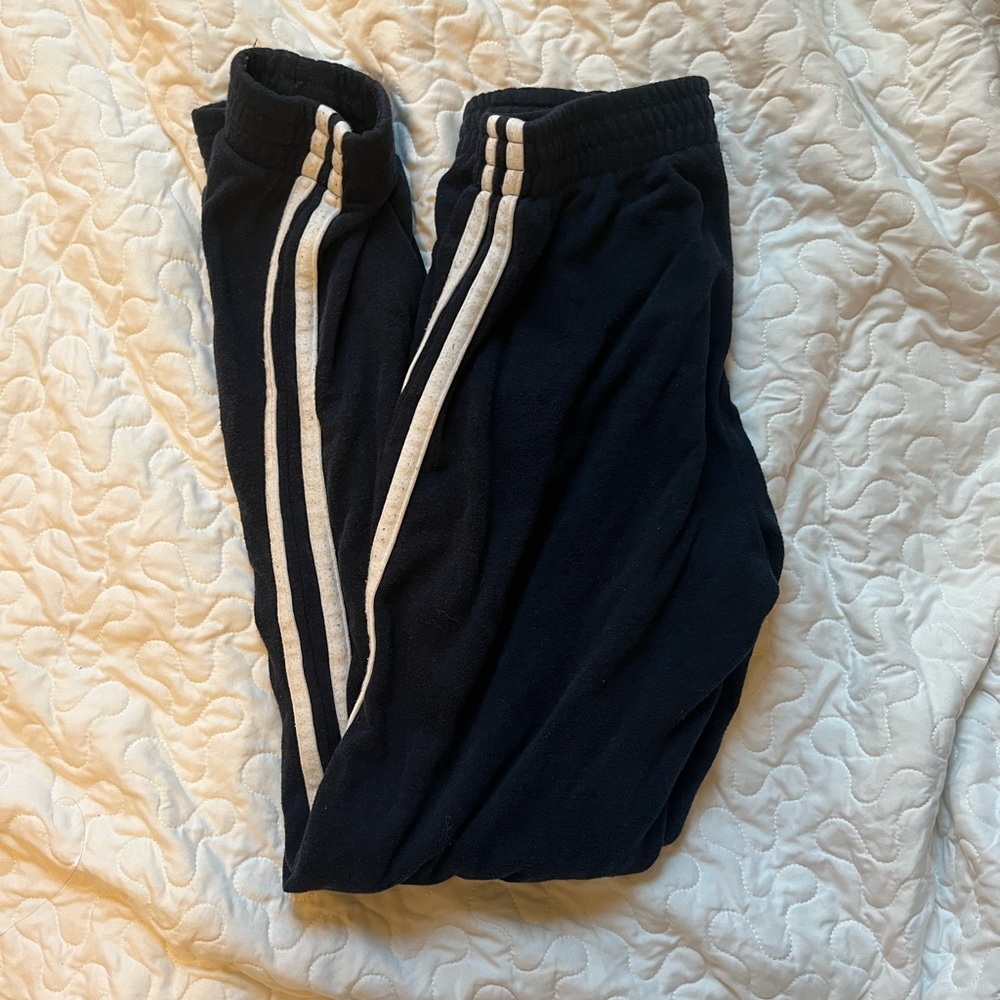 brandy melville varsity stripe sweatpants navy